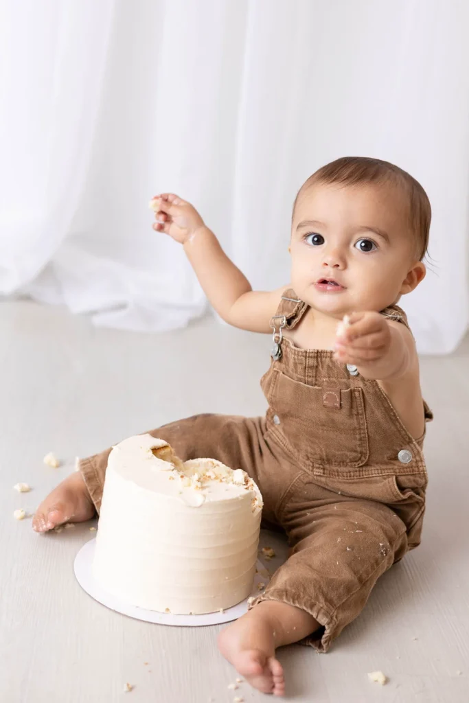Cake Smash Photos Burlington - ONE Year Old Birthday Photos - Charlene Arianna Photography