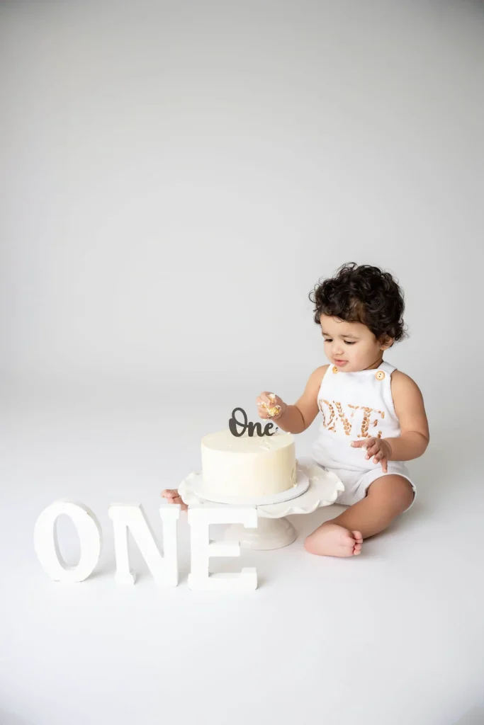 Cake Smash Photos Burlington - ONE Year Old Birthday Photos - Charlene Arianna Photography