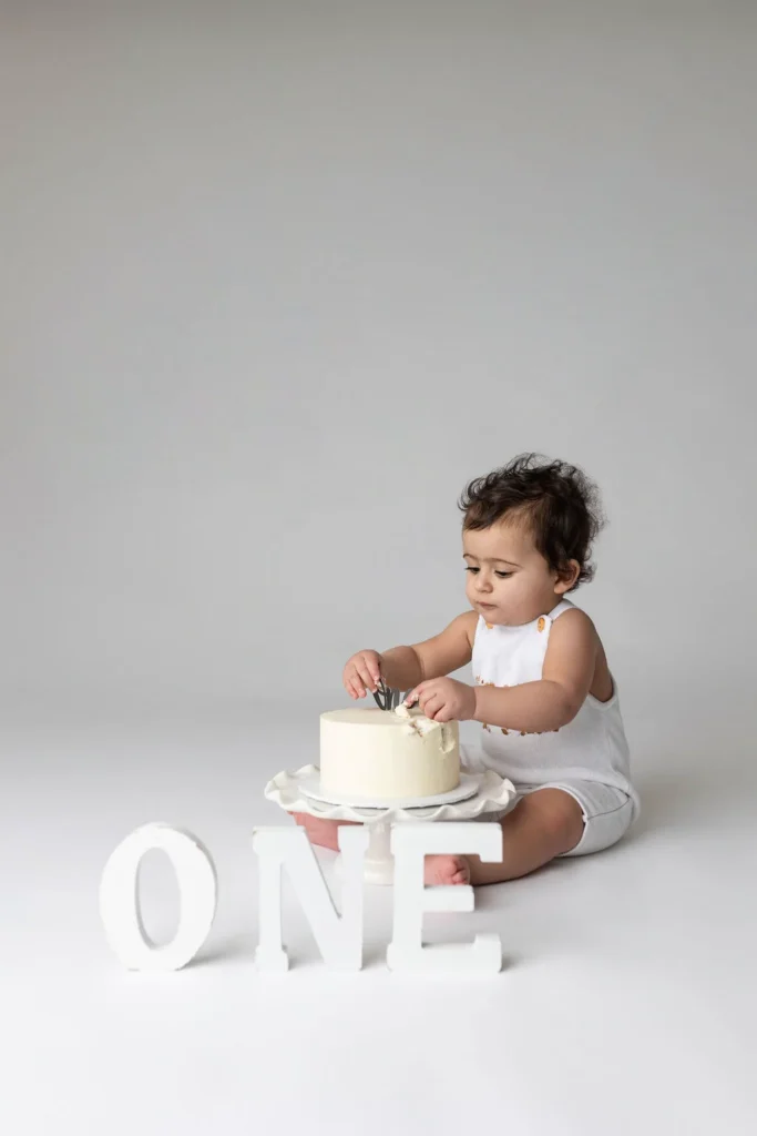 Cake Smash Photos Burlington - ONE Year Old Birthday Photos - Charlene Arianna Photography