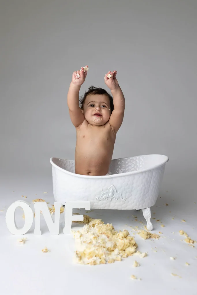 Cake Smash Photos Burlington - ONE Year Old Birthday Photos - Charlene Arianna Photography