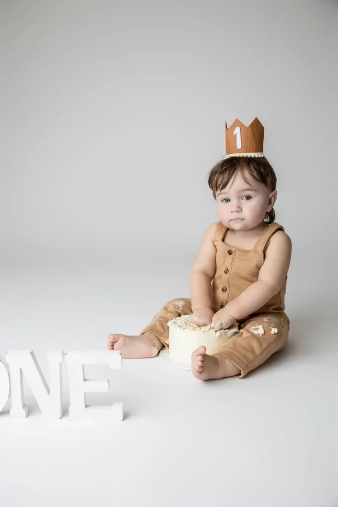 Cake Smash Photos Burlington - ONE Year Old Birthday Photos - Charlene Arianna Photography