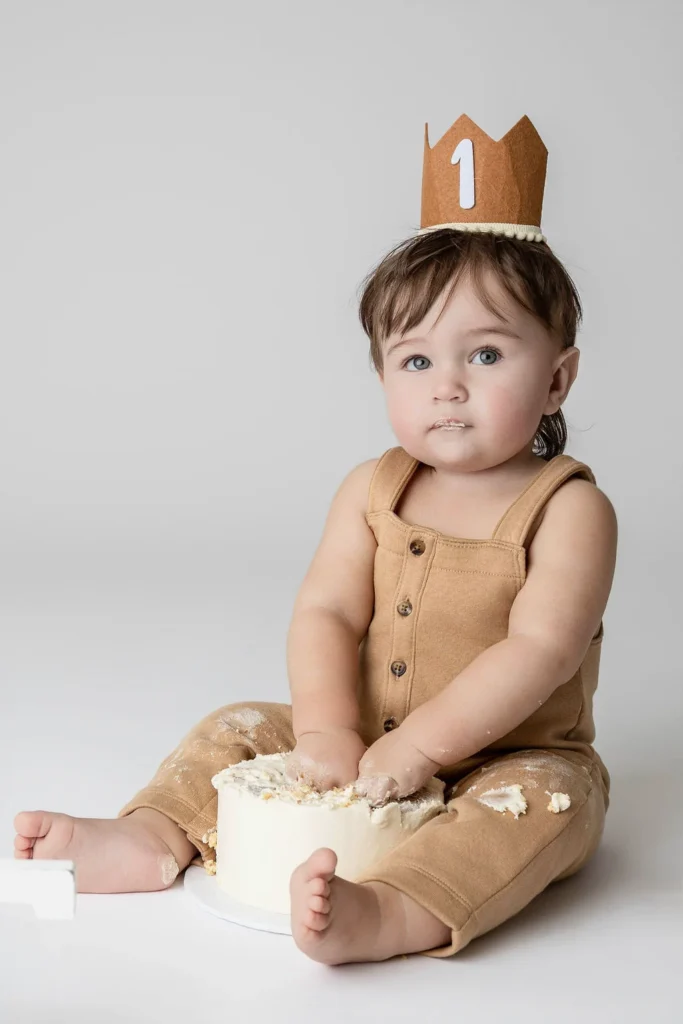 Cake Smash Photos Burlington - ONE Year Old Birthday Photos - Charlene Arianna Photography