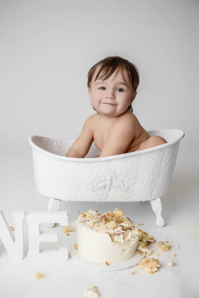 Cake Smash Photos Burlington - ONE Year Old Birthday Photos - Charlene Arianna Photography