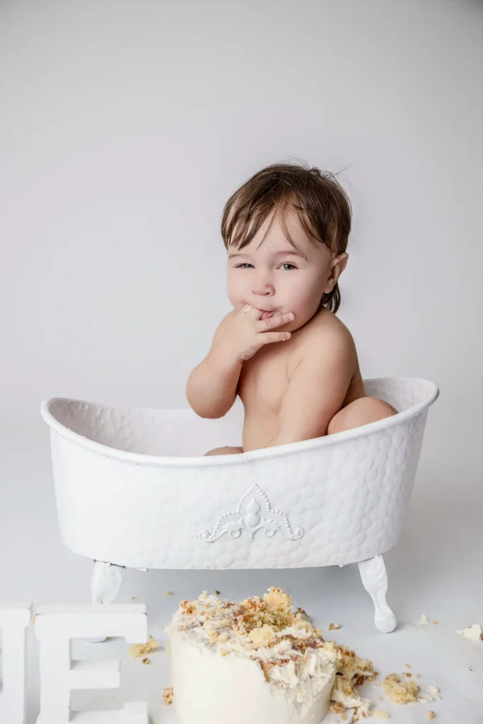 Cake Smash Photos Burlington - ONE Year Old Birthday Photos - Charlene Arianna Photography