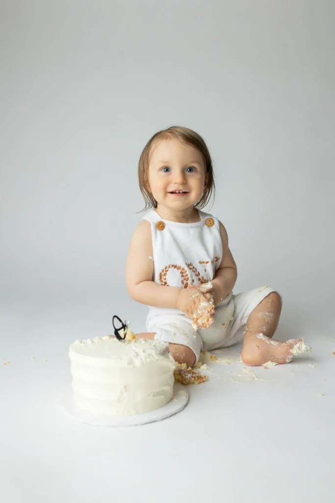 Cake Smash Photos Burlington - ONE Year Old Birthday Photos - Charlene Arianna Photography