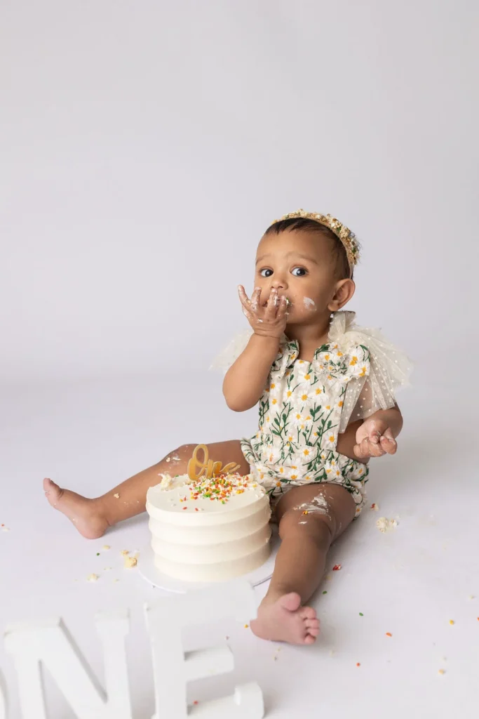 Cake Smash Photos Burlington - ONE Year Old Birthday Photos - Charlene Arianna Photography